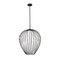 Z-Lite Savanti Pendant, 1-Light, 22 In.W x 25.5 In.H, Matte Black/White Opal 7507-22MB - alternate 2